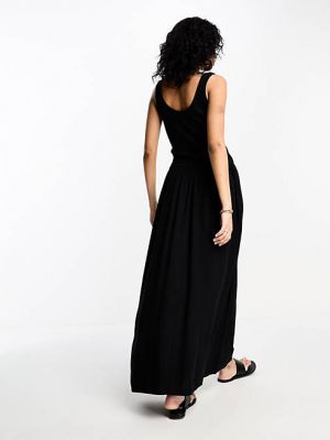 Платье миди с низкой талией Asos черный