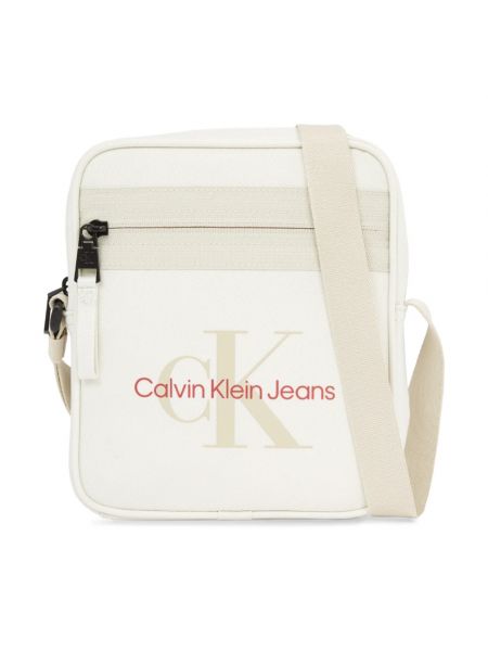 Torba sportowa Calvin Klein Jeans beżowa