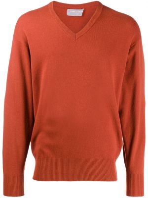 Sweter z dekoltem w serek Comme Des Garçons Pre-owned pomarańczowy