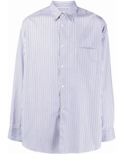 Camisa a rayas con estampado Comme Des Garçons Shirt azul