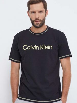 Тениска с дълъг ръкав с принт Calvin Klein Underwear черно
