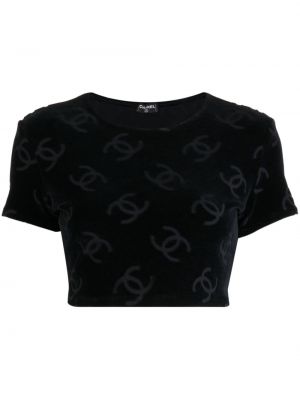 Veliūrinis crop top Chanel Pre-owned