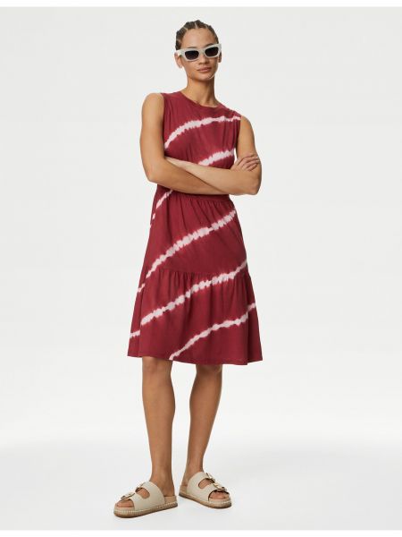 Šaty s volánmi Marks & Spencer červená