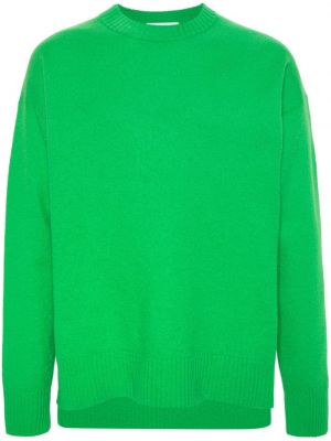 Vlněný svetr Jil Sander zelený