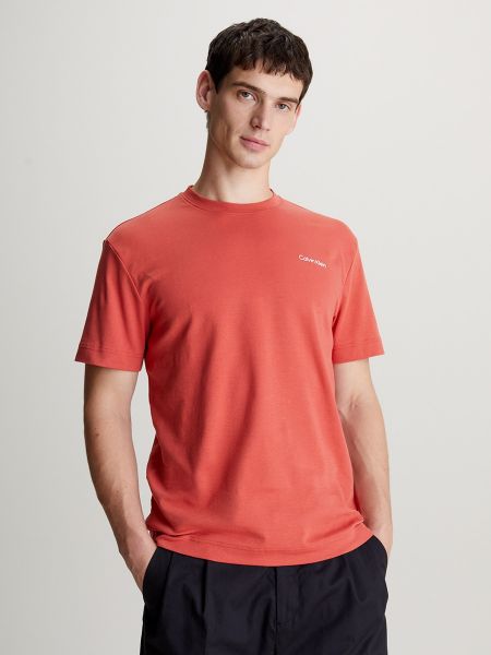 Camiseta de algodón Calvin Klein granate