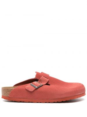 Pantofi din piele de căprioară Birkenstock roșu