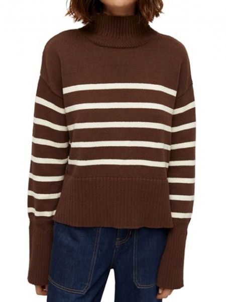 Хлопковый свитер с воротником Lancetti Veronica Beard, Brown