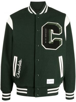 Giacca bomber con stampa Chocoolate verde