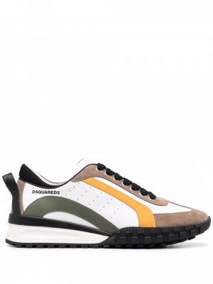 Stripete sneakers Dsquared2 hvit