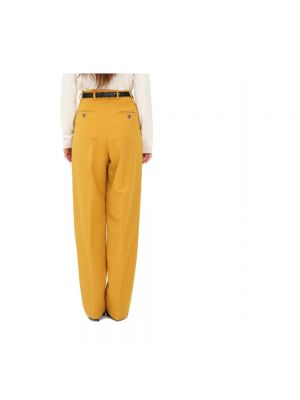 Pantalones chinos de cintura alta Liu Jo amarillo