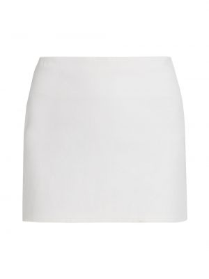Мини-юбка из льняного габардина Slice Michael Kors Collection белый