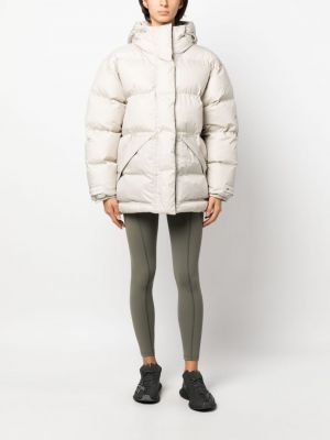 Kabát s potiskem Adidas By Stella Mccartney šedý