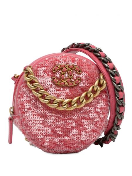 Clutch torbica sa šljokicama Chanel Pre-owned ružičasta