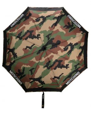 Камуфлажен чадър с принт Moschino черно