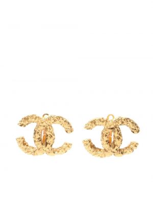 Naušnice Chanel Pre-owned zlatna