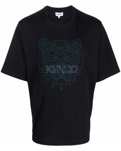 Camiseta con bordado Kenzo negro