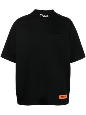 Camiseta con bolsillos Heron Preston negro