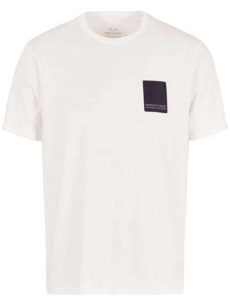 Bavlněné tričko Armani Exchange bílé