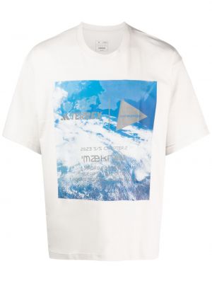 T-krekls ar apdruku Adidas balts