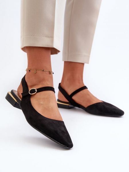 Balerina cipők sarokkal Kesi fekete