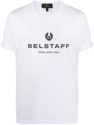 Camiseta de cuello redondo Belstaff blanco
