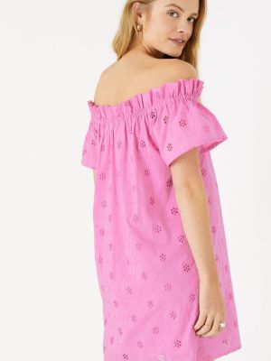 Хлопковое платье Accessorize розовое
