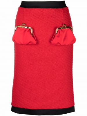 Falda de tubo Moschino rojo
