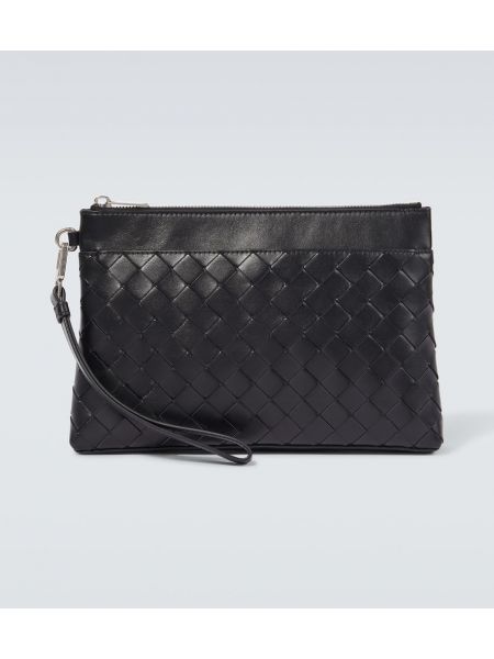 Borsa di pelle Bottega Veneta nero