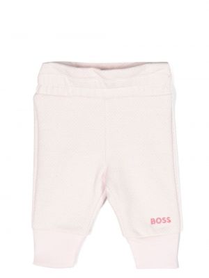 Joggers ricamati Boss Kidswear rosa