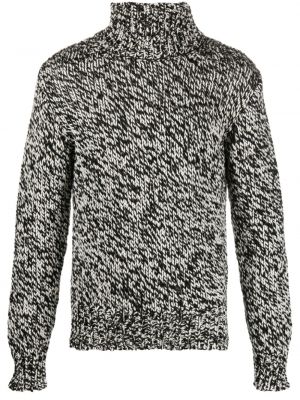 Μάλλινος πουλόβερ με φερμουάρ από μαλλί merino Dries Van Noten