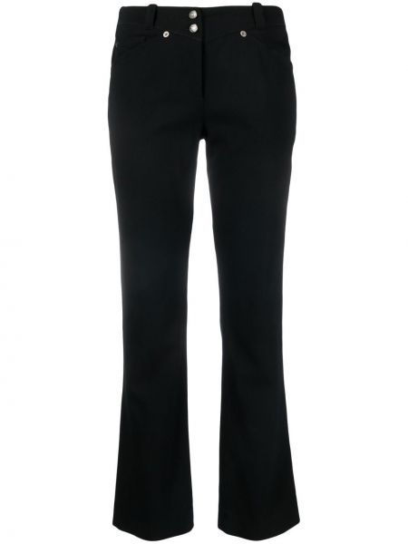 Pantaloni cu talie joasă Christian Dior negru