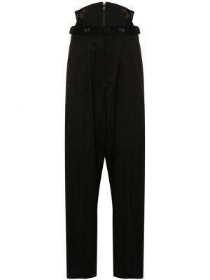 Ravne hlače Vivienne Westwood črna