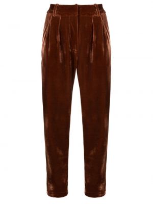 Aksamitne spodnie Isolda brązowe