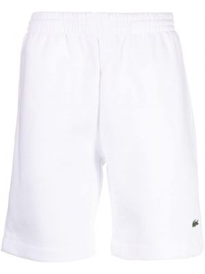 Jersey bermuda kratke hlače z vezenjem Lacoste bela