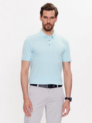 Polo marškinėliai slim fit Boss mėlyna
