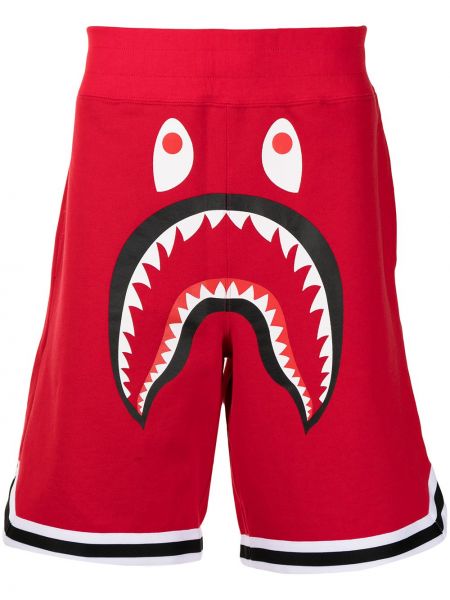 Pantalones cortos deportivos con estampado A Bathing Ape® rojo