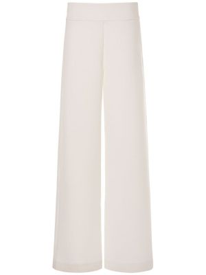 Неопренови relaxed панталон от джърси Max Mara бяло