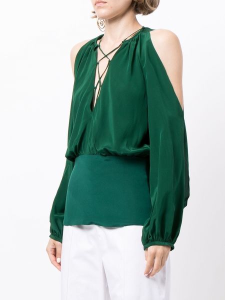 Jedwabna bluzka Silvia Tcherassi zielona
