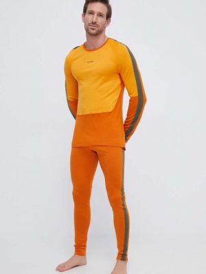 Tricou cu mânecă lungă Icebreaker portocaliu