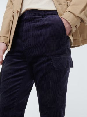 Pantaloni cargo de catifea cord slim fit din bumbac Ralph Lauren Purple Label