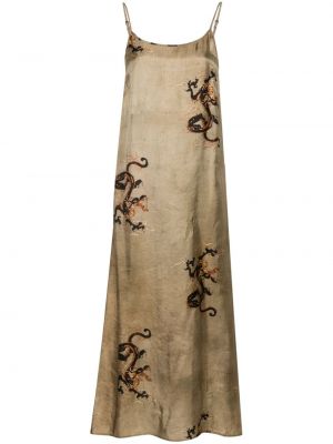 Kleid mit print Uma Wang grün