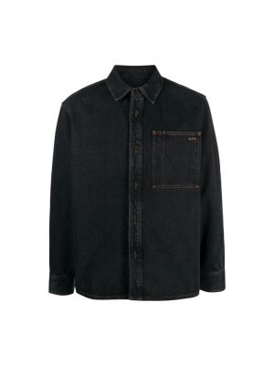 Kurtka jeansowa bawełniana A.p.c. czarna