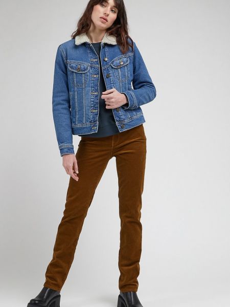 Kurtka jeansowa Lee niebieska