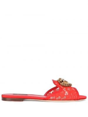 Slip-on сандали Dolce & Gabbana червено