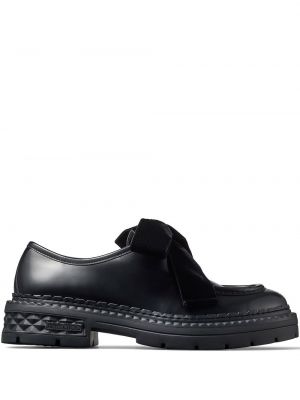 Pantofi cu funde cu șireturi din dantelă Jimmy Choo negru