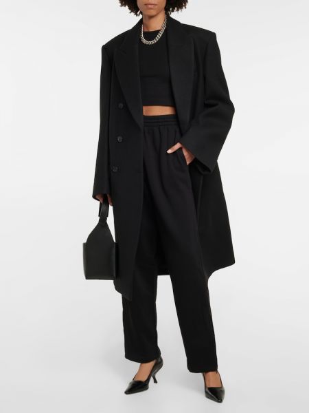 Fleece sporthose aus baumwoll Wardrobe.nyc schwarz
