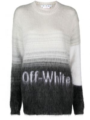 Pullover mit print mit farbverlauf Off-white