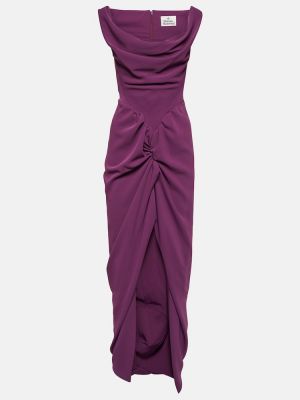 Миди рокля от джърси Vivienne Westwood виолетово