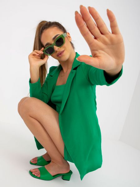 Hosszú ujjú dzseki Fashionhunters zöld