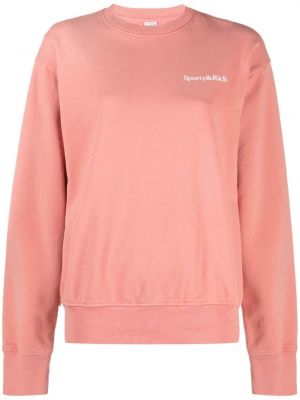 Rund hals trykt sweatshirt Sporty & Rich rosa